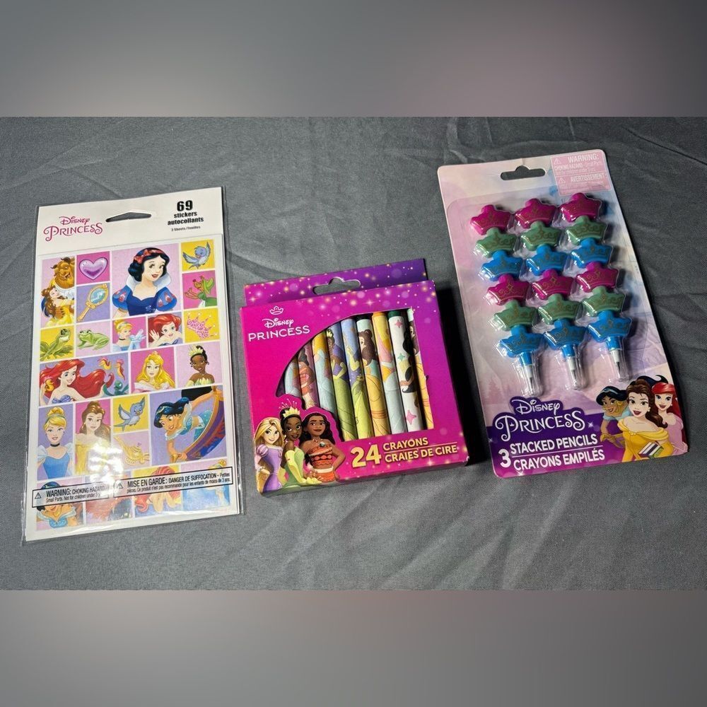 NEW Disney Princess 3 pc Art Bundle Set NWT